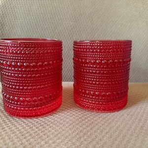 Hobnail Drinking Glasses. 10 oz. Beaded Cocktail Glasses. Pair 2. Kate Aspen